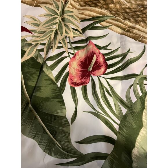 Roun 70 ” Tropical Flowers Tablecloth Hawaiian Kauhale Living Luau - Picture 9 of 9